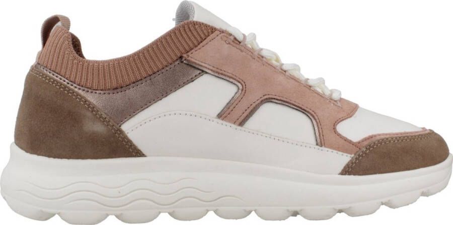 GEOX Spherica C Sneakers Dames Off White Dark Rose