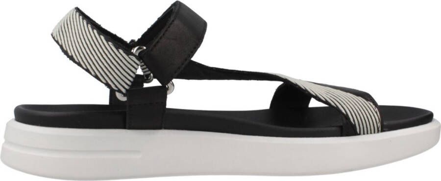 Geox Stijlvolle platte sandalen Black Dames