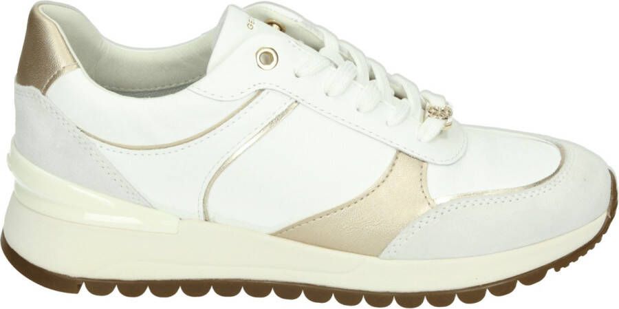 GEOX U554GA CasualHeren sneakersHeren veterschoenVrije tijdsschoenen Wit beige