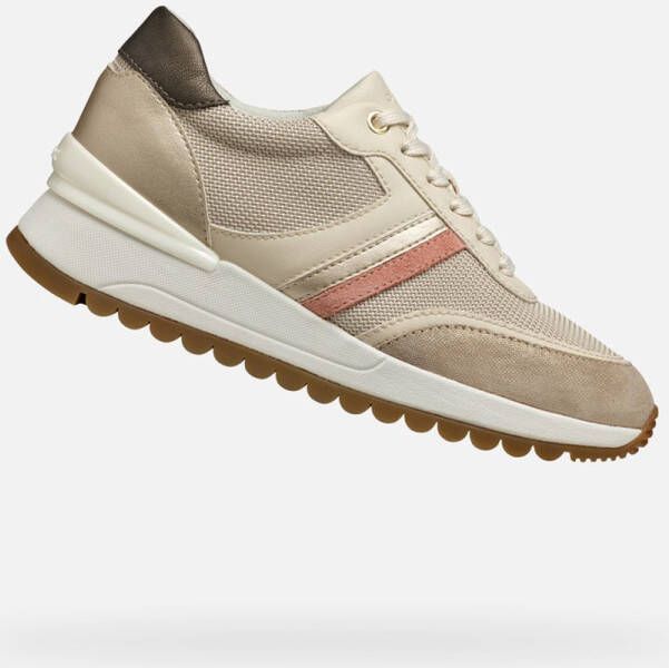 GEOX DESYA DAMES Sneakers LICHT TAUPE LICHTGOUD