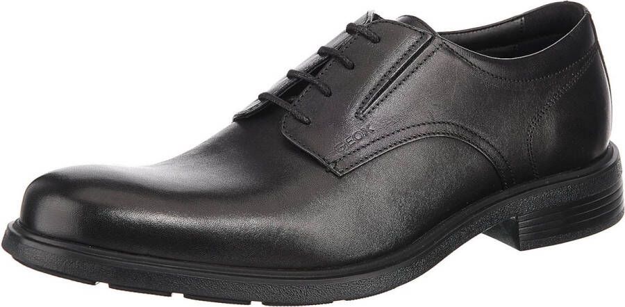 Geox Klassieke Formele Ademende Leren Derby Schoenen Black Heren