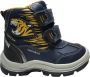 GEOX Flanfil Velcro's LED tijger warme laarzen Navy Geel - Thumbnail 2