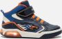 Geox J169CB Navy Orange Sneakers hoge sneakers - Thumbnail 1