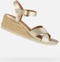 GEOX ISCHIA CORDA DAMES Sandalen LICHT GOUD - Thumbnail 4