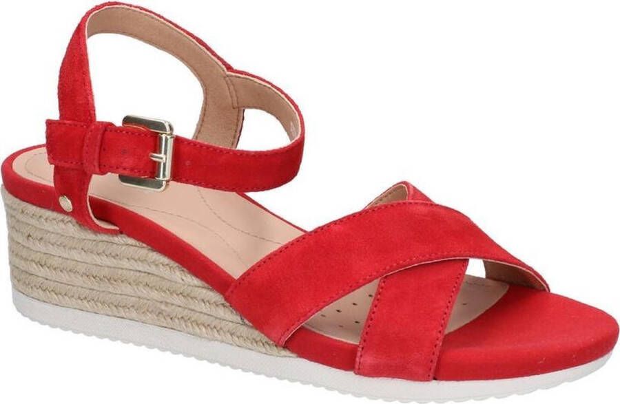 Geox Stijlvolle Wedges in Ischia Corda Red Dames