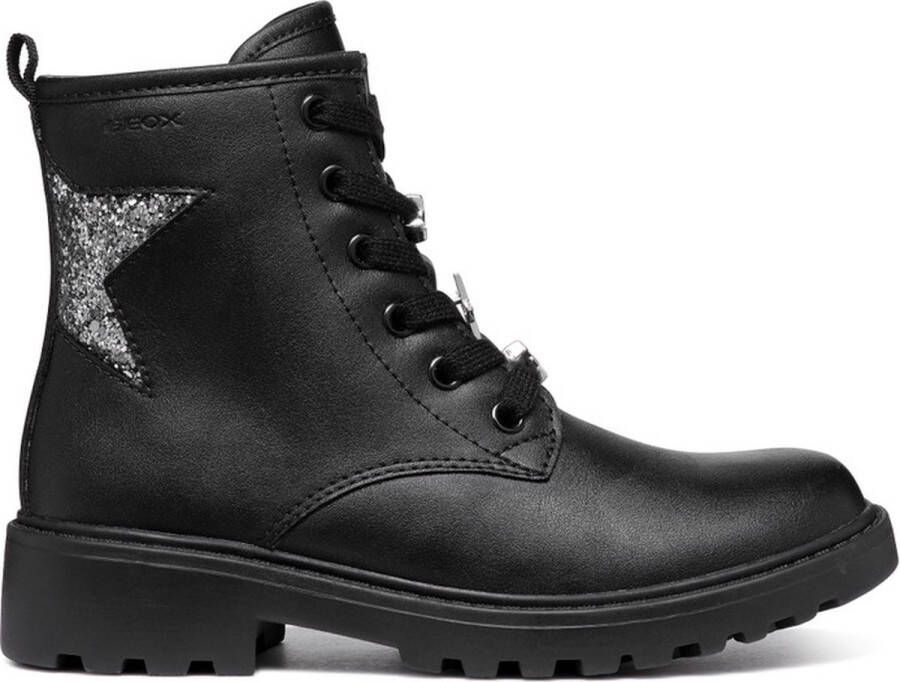 GEOX J CASEY GIRL Meisjes Laarzen BLACK DK SILVER