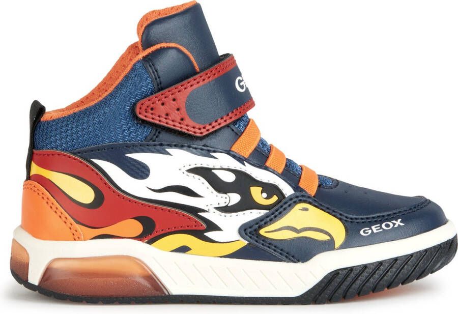 GEOX J INEK BOY Unisex Sneakers NAVY ORANGE