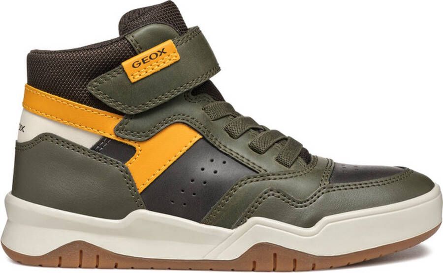 GEOX J PERTH BOY Unisex Sneakers DK GREEN OCHRE