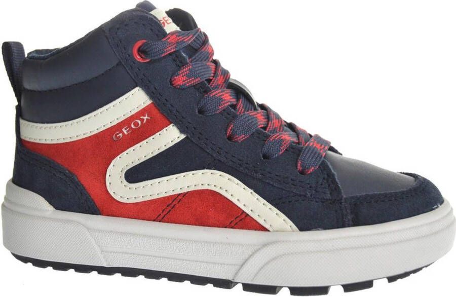 GEOX J26HAB 022BC Jongens Hoge Sneaker Blauw