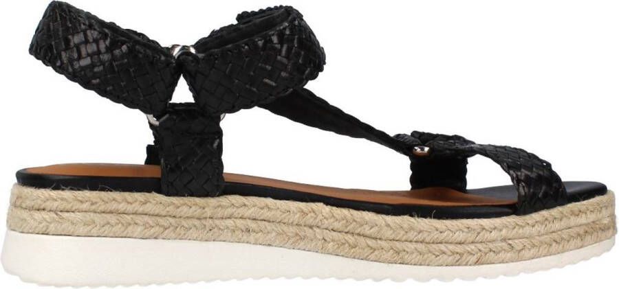 Geox Stijlvolle platte sandalen voor vrouwen Black Dames