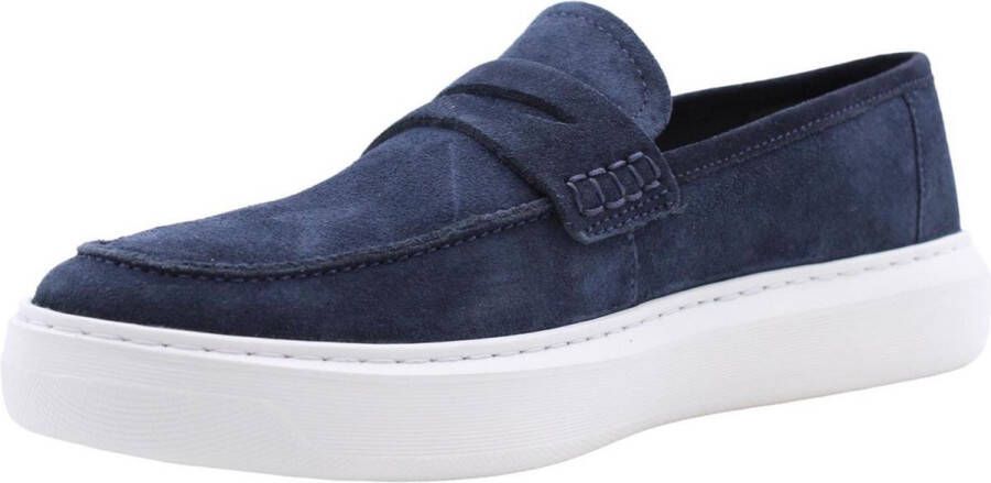 Geox Blauwe Mocassin Loafers voor Mannen Blue Heren