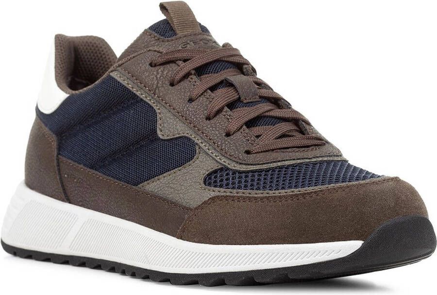 Geox Olijf Marine Sneakers voor Mannen Multicolor Heren