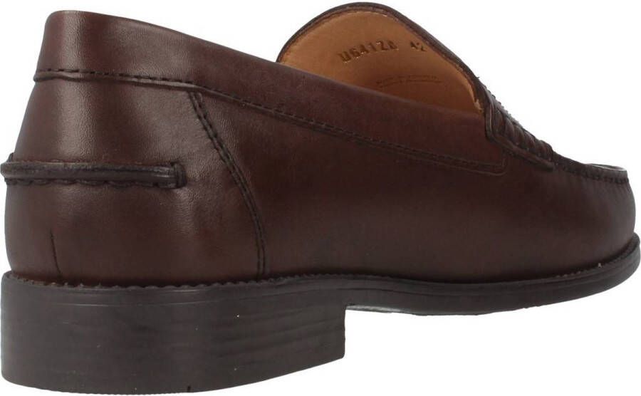 Geox Zwarte Leren Heren Loafers Brown Heren