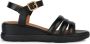 Geox Comfortabele Platte Sandalen voor Vrouwen Black Dames - Thumbnail 1