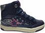 GEOX rits veter LED hoge wings sneakers J74L5A navy - Thumbnail 1