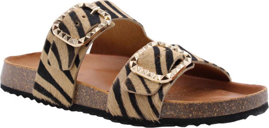 Geox Comfortabele zomerslippers voor vrouwen Beige Dames