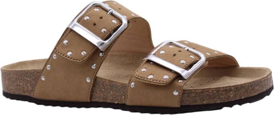 Geox Comfortabele zomerslippers voor vrouwen Beige Dames