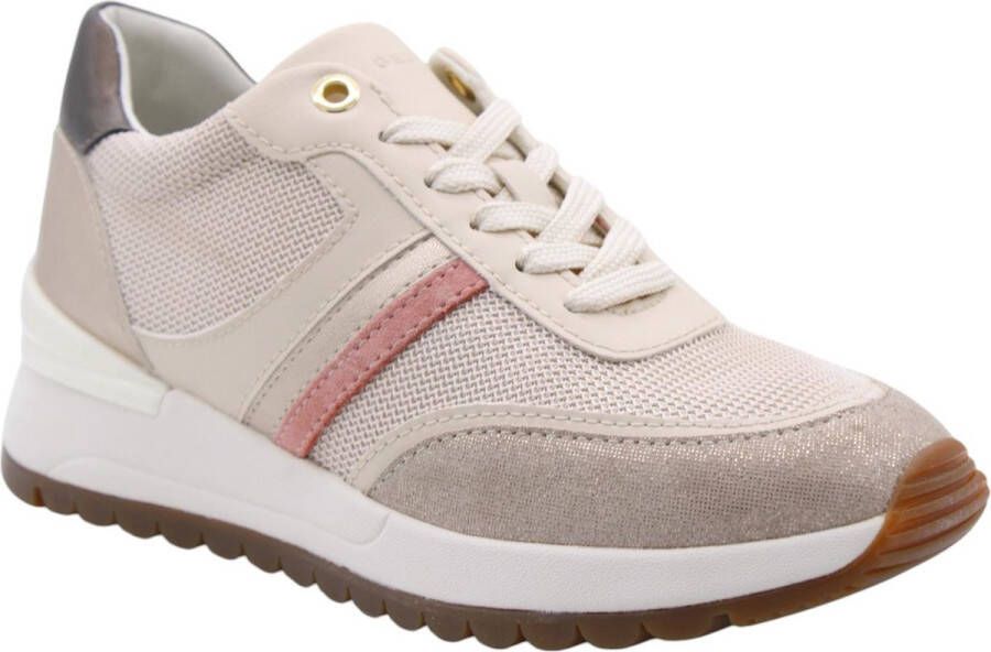 Geox Beige Casual Textiel Sneakers met 3cm Rubberen Zool Beige Heren