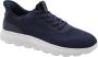 Geox Blauwe Casual Textiel Sneakers met 3cm Rubberen Zool Blue Heren - Thumbnail 1