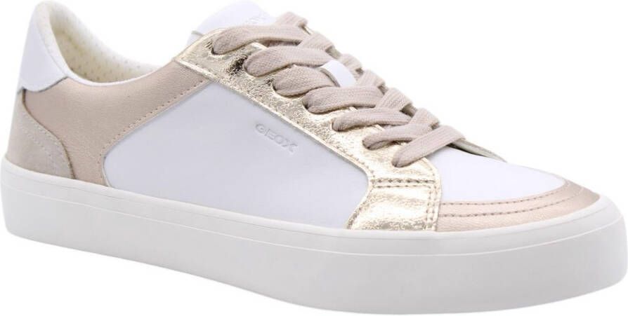 GEOX U554GA CasualHeren sneakersHeren veterschoenVrije tijdsschoenen Wit beige