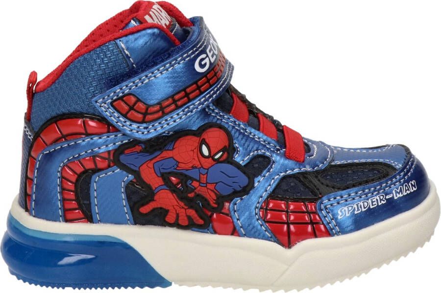 GEOX Sneakers J Grayjay Spiderman Blauw Rood Fashionwear Kind