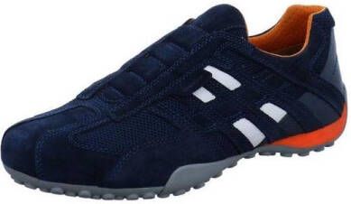 Geox Heren Snake Sneakers Blauw Leer Blue Heren