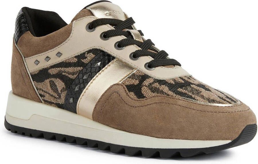 GEOX Tabelya Sneakers Dames Dark Beige Tobacco