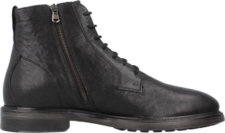 Geox Stijlvolle Lace-up Laarzen voor Mannen Black Heren