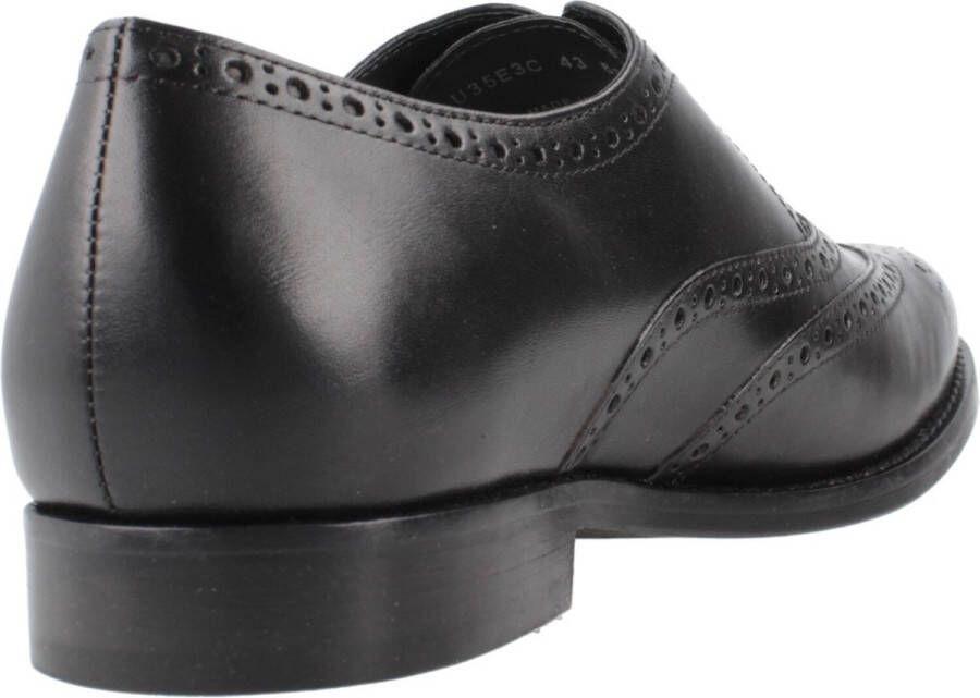 Geox Stijlvolle Veterschoenen Hampstead Black Heren