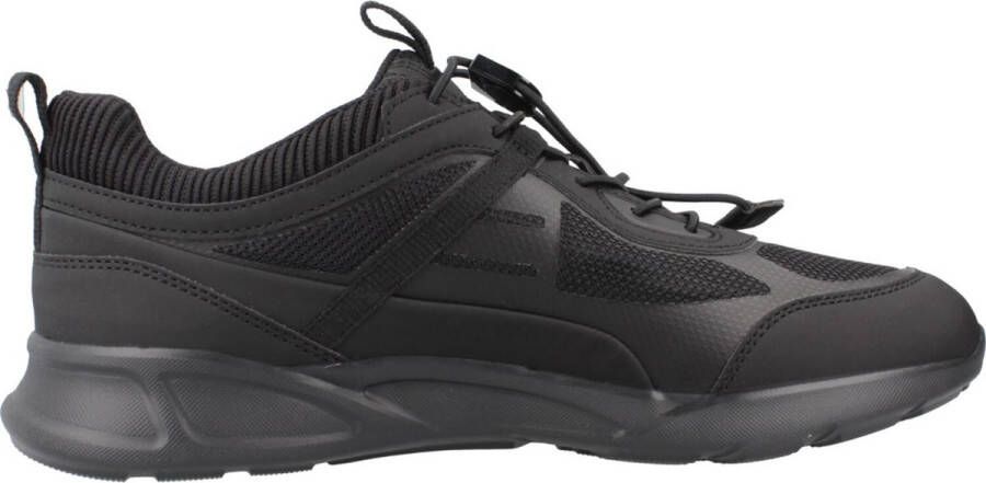 Geox Zwarte Sanzio Sneakers voor Mannen Black Heren