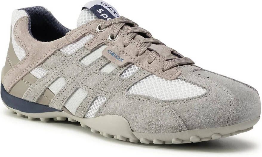 GEOX U Snake K Herensneaker U4207K ijs wit