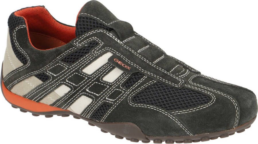 Geox Slip-on sneakers UOMO SNAKE Slipper vrijetijdsschoen met sierstiksels en speciale membraan