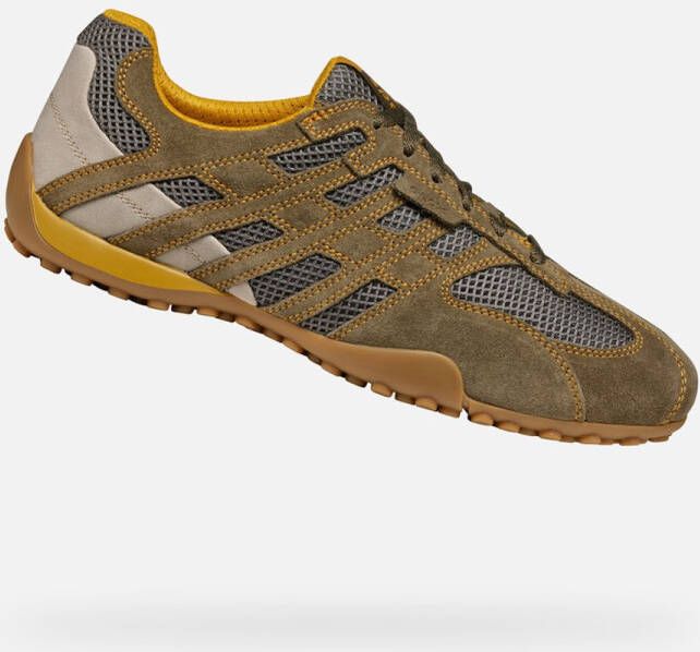 Geox Sneakers U SNAKE ORIGINAL veterschoen vrijetijdsschoen trekking sneaker met leren binnenzool