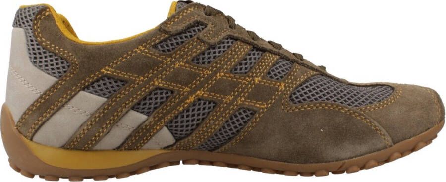 GEOX U Snake Original A Leren herentrainers U55MNA Military DK Grey