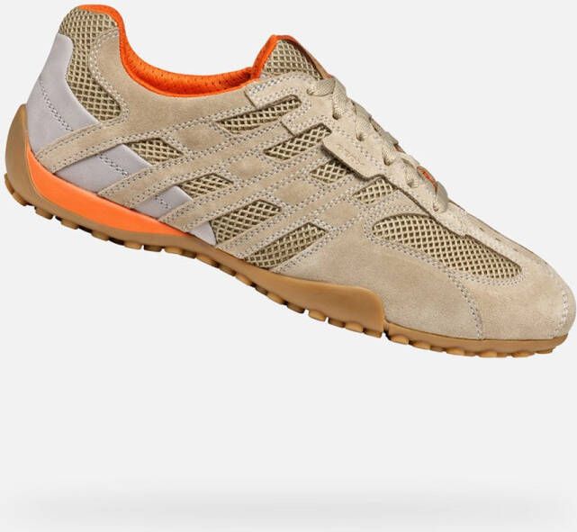 GEOX U Snake Original A Leren herentrainers U55MNA Sand