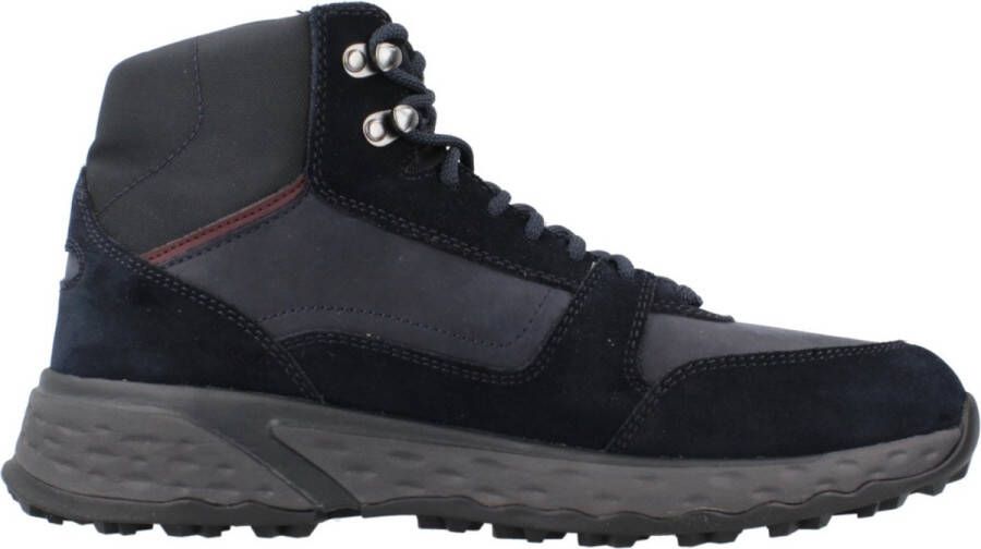 Geox Stijlvolle Lace-up Laarzen voor Off-Road Blue Heren