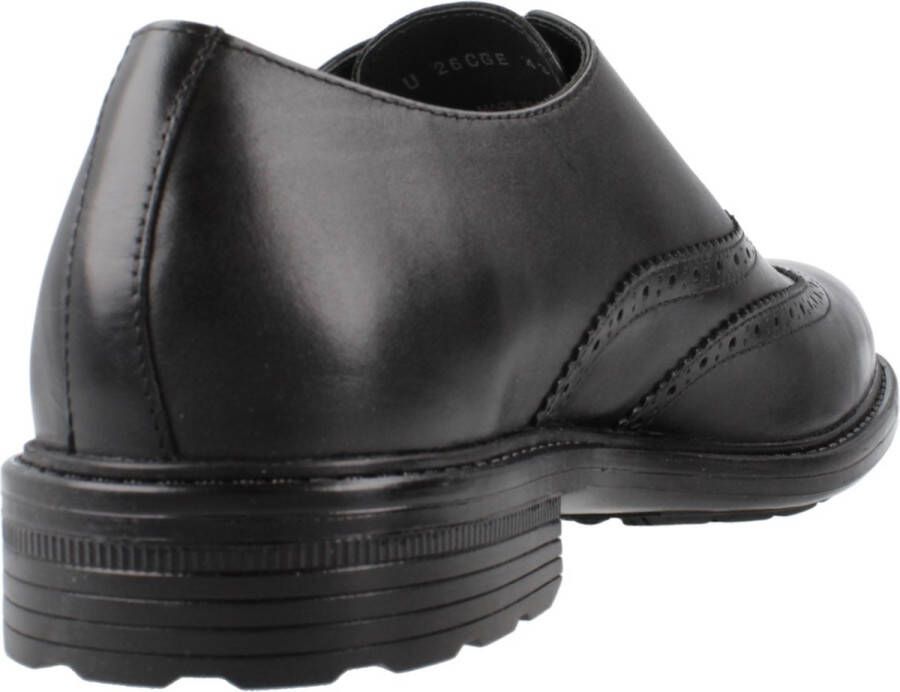 Geox Comfortabele veterschoenen voor wandelplezier Black Heren