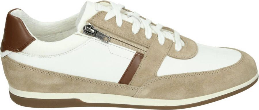 GEOX U554GA CasualHeren sneakersHeren veterschoenVrije tijdsschoenen Wit beige