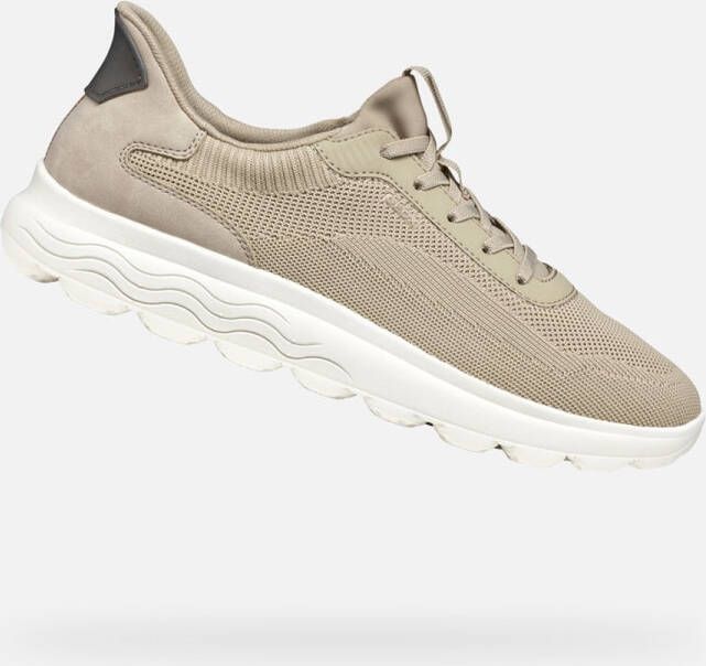 GEOX U55MPA Lage sneakersHeren sneakersVrije tijdsschoenen Wit beige