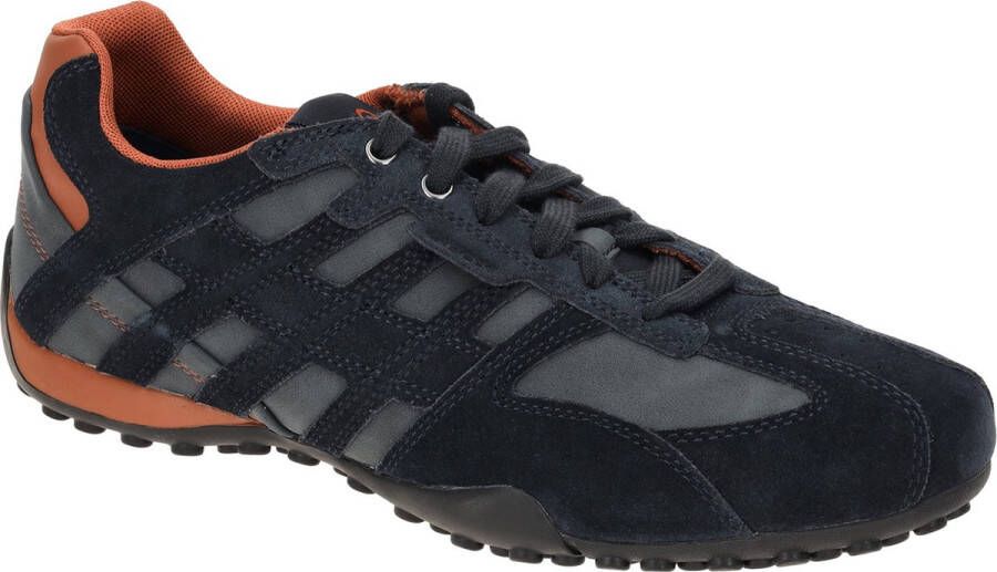 GEOX UOMO Snake A Leren herentrainers U4507A022EK blauw