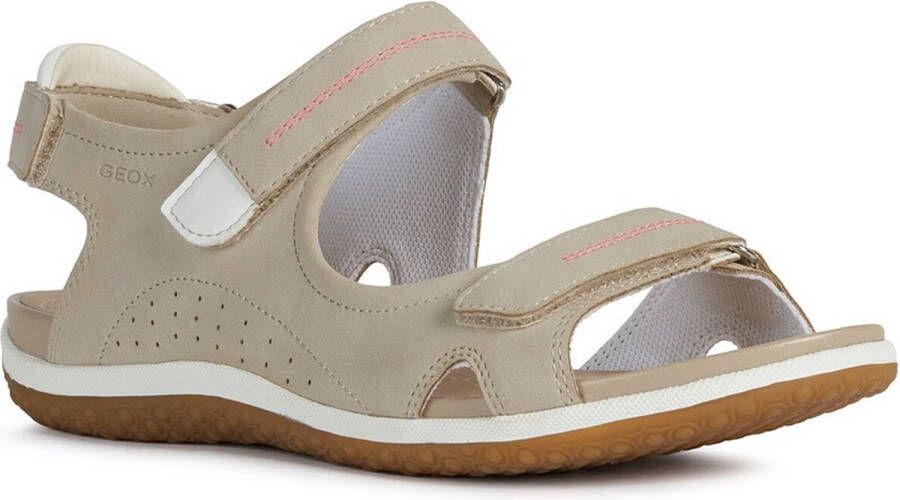 Geox Sandalen in taupe in glanzende look model 'VEGA'