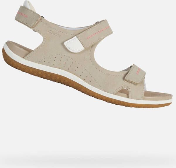 Geox Sandalen in taupe in glanzende look model 'VEGA'