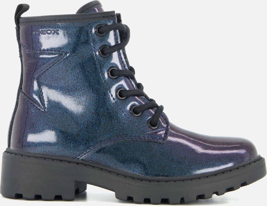 GEOX Veterboots paars Imitatieleer