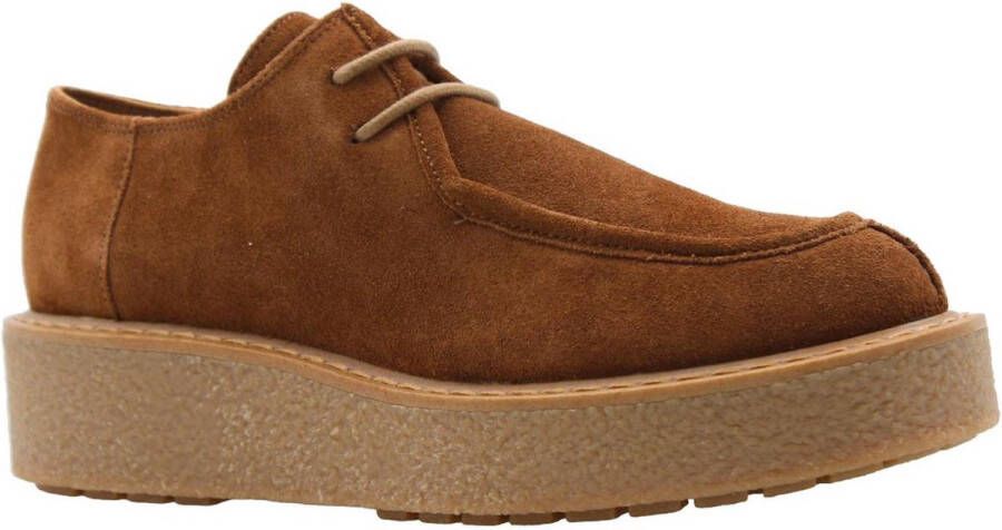 Geox Casual en Comfortabele Leren Veterschoen Bruin