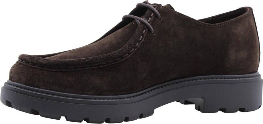 Geox Casual en Comfortabele Leren Veterschoen Bruin Heren