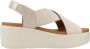 Geox Beige Platte Sandalen voor Vrouwen Beige Dames - Thumbnail 1