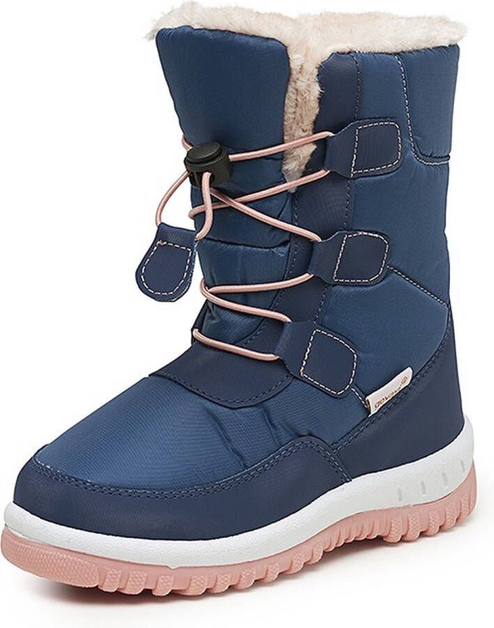 Gevavi Snowboots kinderen gevoerde kinderlaars CW16 blauw roze