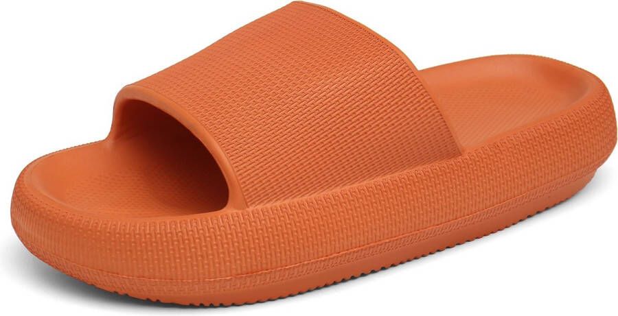 Geweo Badslippers Dame Heren Slippers Waterdicht Zwembad Oranje