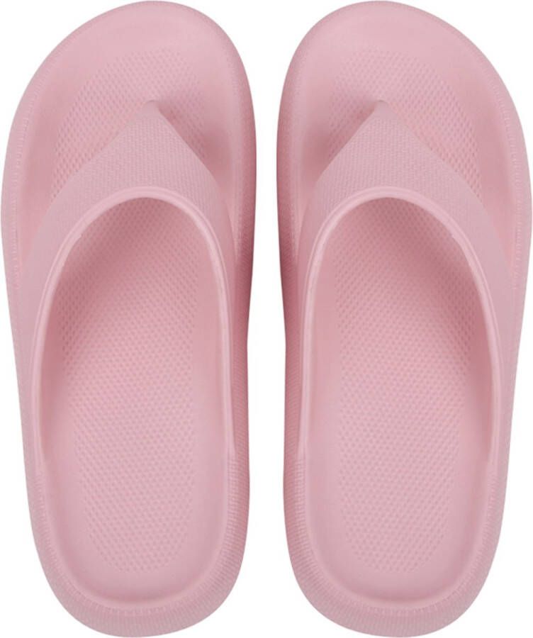 Geweo Slippers Heren Dames EVA Badslippers -Flip Flops Slim Slippers Verdikte Lichtgewicht Super Zacht aan je Voeten Anti-Slip en Stevig Voetbed Anti-lawaai Roze