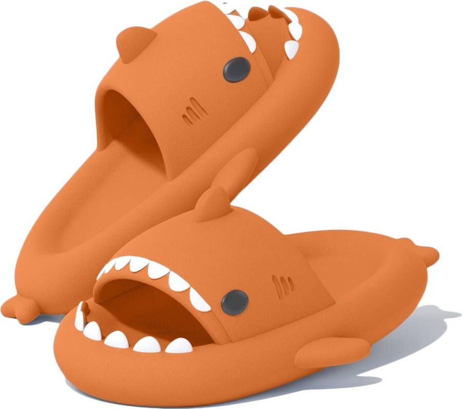 Geweo Shark Slippers Haai Slides Haaien Badslippers EVA -Oranje - Foto 1